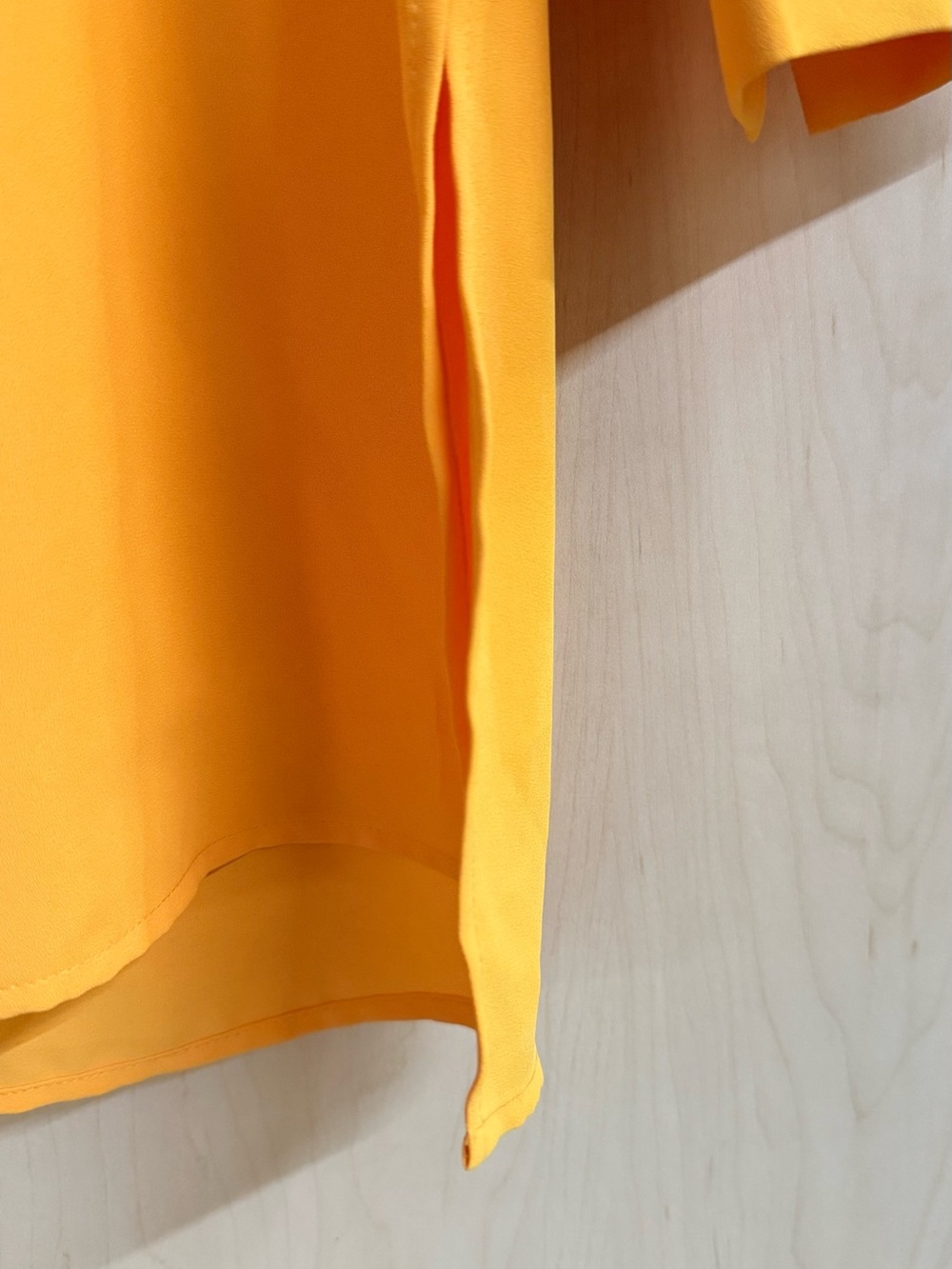 ANN KLEIN Bright Mustard Nehru Tunic Shirt - Picture 3 of 6